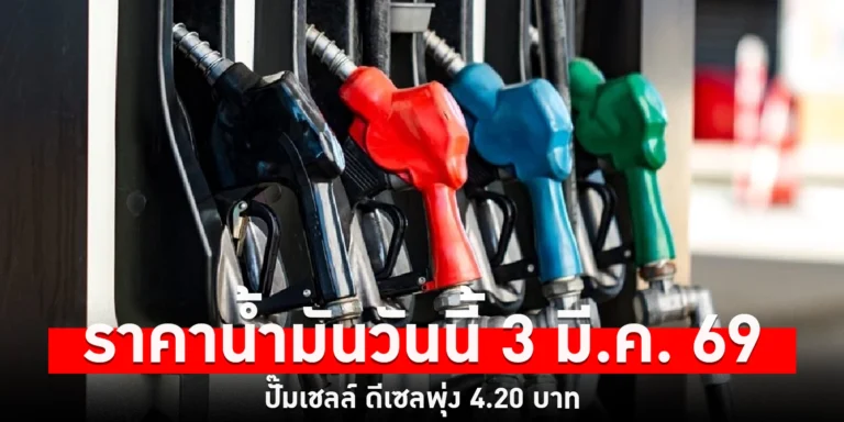 ราคาน้ำมันวันนี้